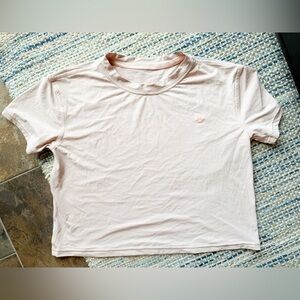 Lululemon peachy, pink bamboo soft tee sz 2 woman